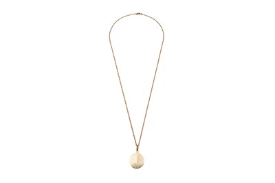 Lot 12 - A 9CT CHAIN AND ST CHRISTOPHER PENDANT