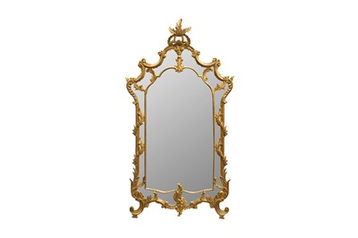 Lot 265 - A BAROQUE STYLE GILT FRAMED MIRROR, LATE 19TH CENTURY