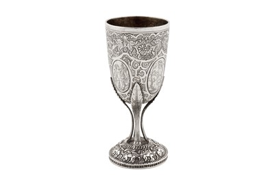 Lot 226 - An early 19th century Austrian 13 lot (812 standard) silver goblet, Vienna 1814 by Ferdinand Tobner (active 1812-28)