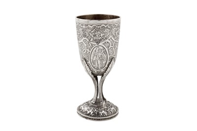 Lot 226 - An early 19th century Austrian 13 lot (812 standard) silver goblet, Vienna 1814 by Ferdinand Tobner (active 1812-28)