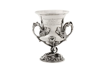 Lot 81 - A mid-19th century Indian colonial silver twin handled cup, Calcutta circa 1840 by Hamiton and Co