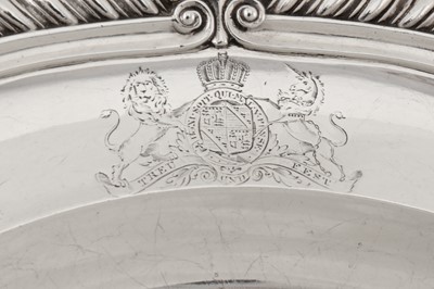 Lot 397 - HRH Prince Albert of Saxe-Coburg and Gotha - A William IV sterling silver Royal dinner plate, London 1831 by John Bridge (reg. 25th Nov 1823)