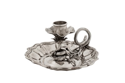 Lot 398 - A William IV sterling silver taper chamberstick, London 1831 by John Fry II