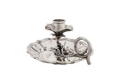 Lot 398 - A William IV sterling silver taper chamberstick, London 1831 by John Fry II