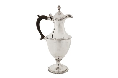 Lot 439 - A George III sterling silver wine ewer, London 1775 by Charles Wright