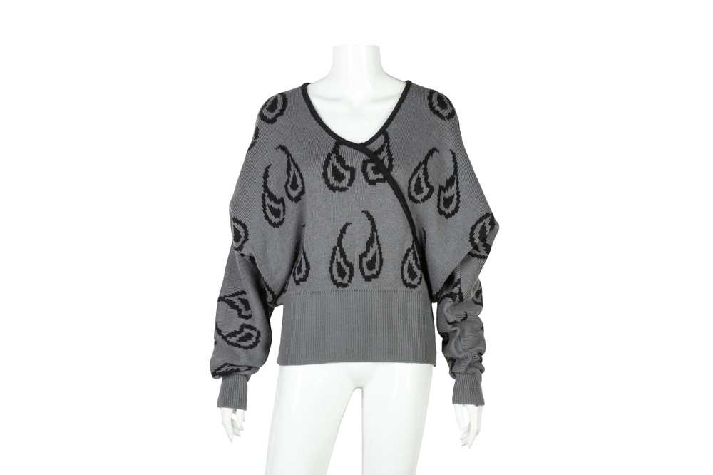 Lot 91 Christian Dior Grey Wool Paisley Jumper