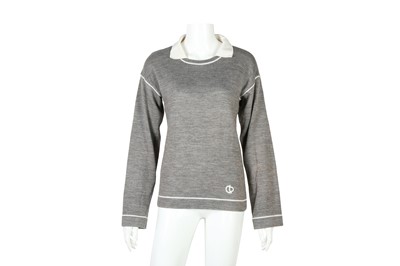 Lot 90 - Christian Dior Grey Logo Knit Sweater - Size 12