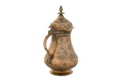 Lot 114 - AN EARLY 19TH CENTURY OTTOMAN BALKANS SILVER COFFEE POT