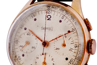 Lot 380 - VINTAGE EBERHARD CHRONOGRAPH WRISTWATCH