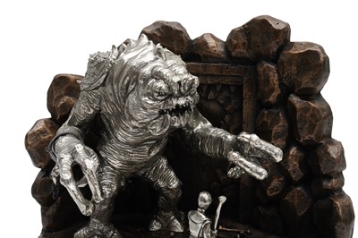 Lot 422 - A STAR WARS LIMITED EDITION ROYAL SELANGOR PEWTER LUKE SKYWALKER VS RANCOR DIORAMA