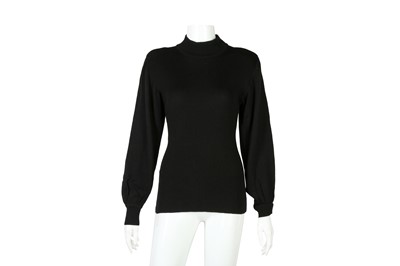 Lot 379 - Yves Saint Laurent Black Rib Knit Jumper