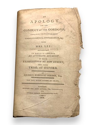 Lot 19 - Adultery: The trial between Mr. Henry Wright, (Purser of an Indiaman), and Mr. Braham, (of musical celebrity), for criminal conversation with the plaintiff's wife