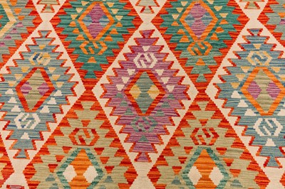 Lot 81 - A FINE CAUCASIAN DESIGN KILIM
