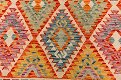 Lot 81 - A FINE CAUCASIAN DESIGN KILIM