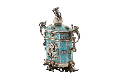 Lot 73 - A fine mid-19th century French silver and enamel match, Paris circa 1848 by Jules Wièse (1818-1910), for François-Désiré Froment-Meurice (1802-55)