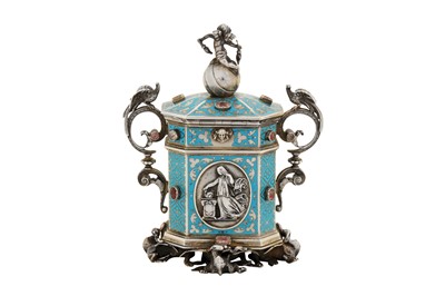 Lot 73 - A fine mid-19th century French silver and enamel match, Paris circa 1848 by Jules Wièse (1818-1910), for François-Désiré Froment-Meurice (1802-55)