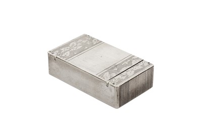 Lot 16 - A late 19th century French silver plated erotic novelty match case, circa 1890