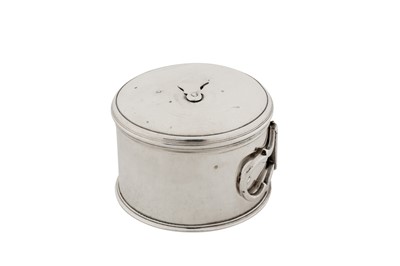 Lot 10 - A George III silver bougie box, London circa 1775 probably by William Sudell (this mark reg. 19 April 1774)