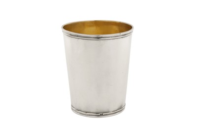 Lot 416 - An early 19th century South African colonial silver beaker, Cape dated 1813 by Daniel Collinet (active circa 1810-25)
