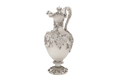 Lot 396 - A fine Victorian sterling silver mounted ‘iced water’ jug, London 1843 by John Mortimer and John Samuel Hunt