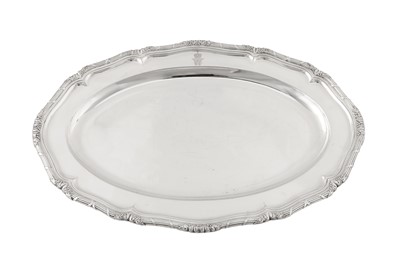 Lot 246 - Emperor Wilhelm II – A late 19th century German 800 standard silver Royal meat dish, Berlin dated 1893 by Gebrüder Friedländer