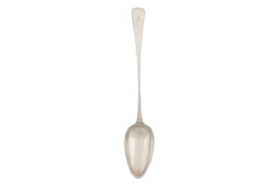Lot 77 - A mid-19th century Indian colonial silver basting spoon, Madras circa 1845 by George Gordon & Co (active 1821-48)