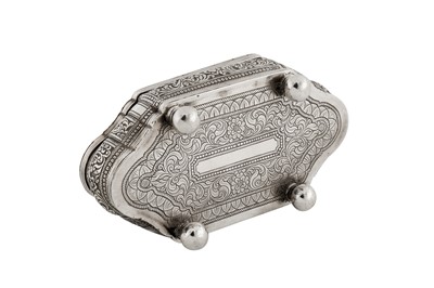 Lot 146 - An early 20th century Ceylonese (Sri Lankan) unmarked silver lime box, Colombo circa 1920