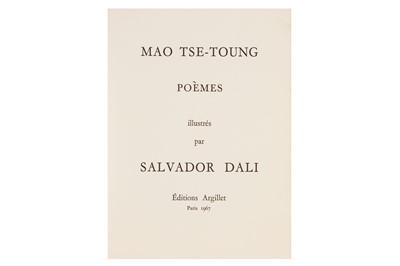 Lot 10 - Dali.  Poemes de Mao Tse-Toung, 1967  1/100