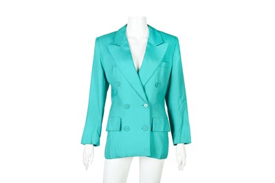 Lot 157 - Yves Saint Laurent Aqua Green Blazer - Size 38