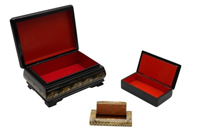 Lot 328 - TWO SOVIET ERA RUSSIAN LACQUERED BOXES