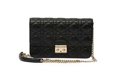 Lot 288 - Christian Dior Black Miss Dior Wallet On Chain