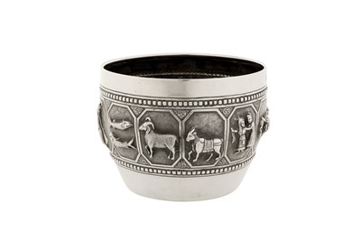 Lot 117 - A late 19th / early 20th century Anglo – Indian silver bowl, Madras circa 1900 by Peter Orr and Sons