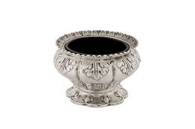 Lot 517 - A George IV sterling silver salt, London 1825 by Joseph Angell I (first reg. 7th Oct 1811, this mark 8th April 1824)