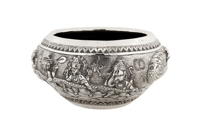 Lot 104 - A rare late 19th century Anglo – Indian unmarked silver bowl, Lucknow circa 1880