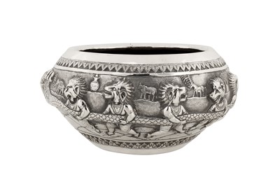 Lot 104 - A rare late 19th century Anglo – Indian unmarked silver bowl, Lucknow circa 1880