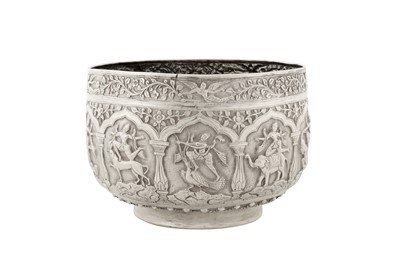 Lot 124 - A late 19th century Anglo – Indian unmarked silver bowl, Poona circa 1890