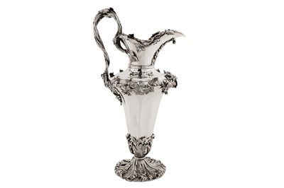 Lot 399 - A William IV sterling silver wine ewer, London 1833 by Charles Riley and George Storer