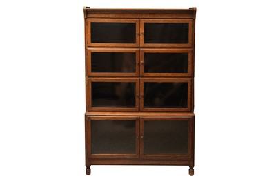 Lot 362 - A MINTY OF OXFORD OAK SECTIONAL LIBRARY BOOKCASE, MID 20TH CENTURY