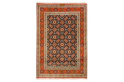Lot 78 - A VERY FINE SIGNED QUM RUG, CENTRAL PERSIA