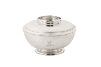Lot 475 - A George I Britannia standard silver covered sugar bowl, London 1717 by James Goodwin (first reg. 27th March 1710)