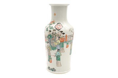 Lot 224 - A CHINESE FAMILLE-VERTE 'FIGURATIVE' VASE