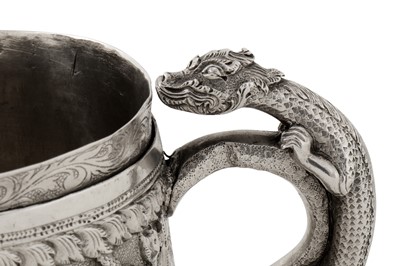 Lot 138 - A late 19th century Burmese unmarked silver milk jug, Thayetmyo circa 1880