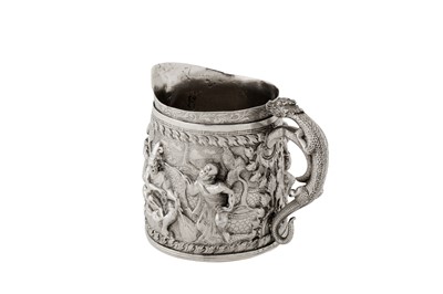 Lot 138 - A late 19th century Burmese unmarked silver milk jug, Thayetmyo circa 1880