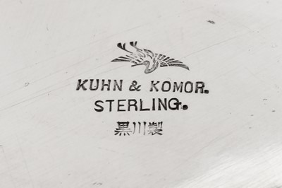 Lot 201 - An early 20th century Japanese silver bowl, Yokohama circa 1920 by Kurokawa, retailed by Kuhn and Komor (est. 1894)