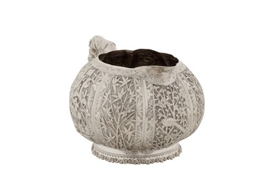 Lot 193 - A late 19th century Chinese export silver three-piece tea service, Jiujiang circa 1890 by Tu Mao Xing