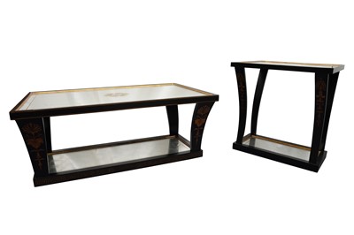 Lot 411 - JULIAN CHICHESTER, A COFFEE TABLE AND SIDE TABLE