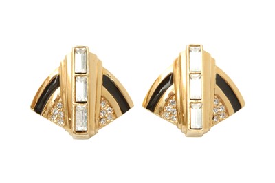 Lot 257 - Givenchy Art Deco Clip On Earrings