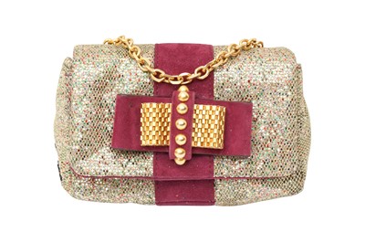 Lot 263 - Christian Louboutin Glitter Sweet Charity Mini Crossbody Bag