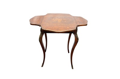 Lot 163 - A FRENCH MARQUETRY INLAID ROSEWOOD CARD TABLE, LATE 19TH CENTURY