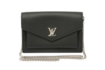 Lot 359 - Louis Vuitton Black Mylockme Pochette Chain Bag